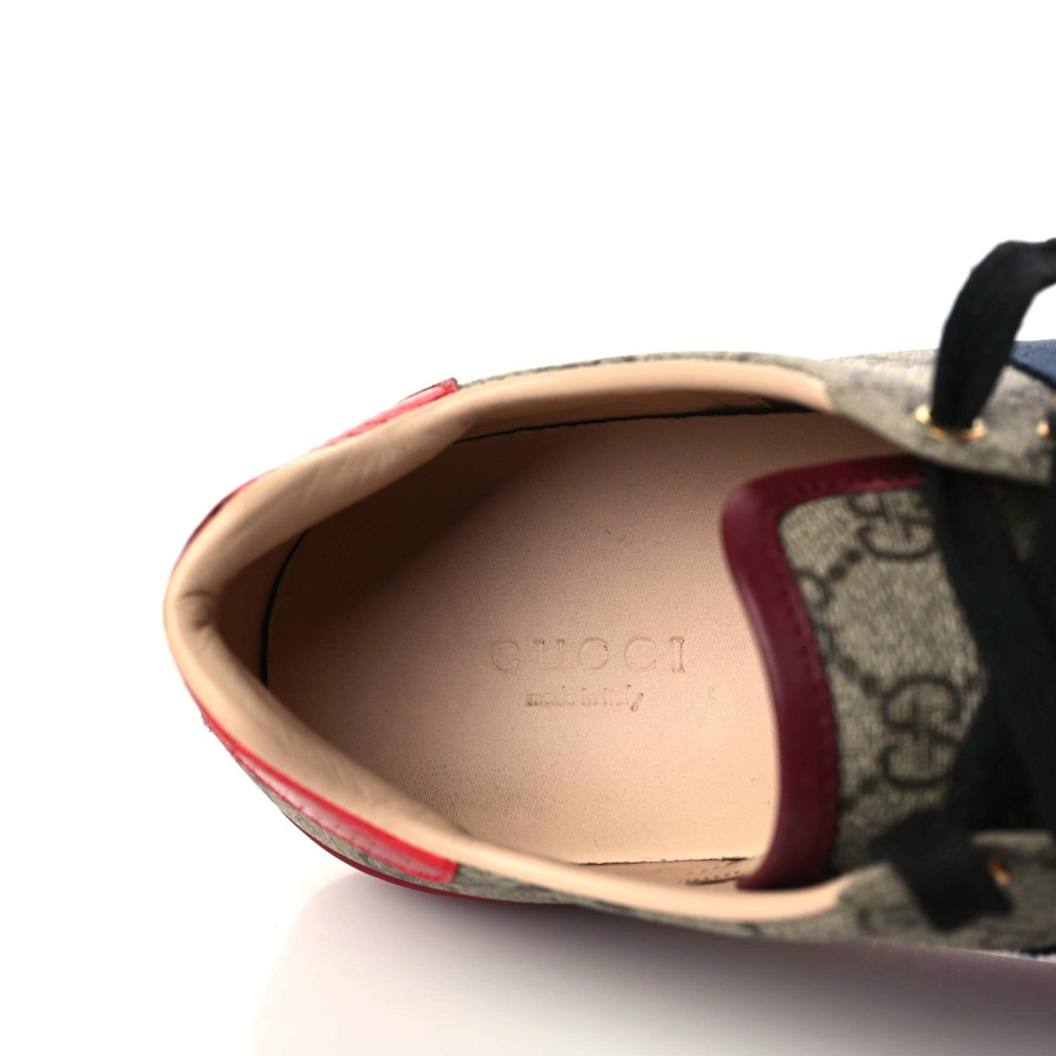 Gucci GG Supreme Monogram Womens Ace Low-Top Sneaker 37.5 Beige 7 of 9