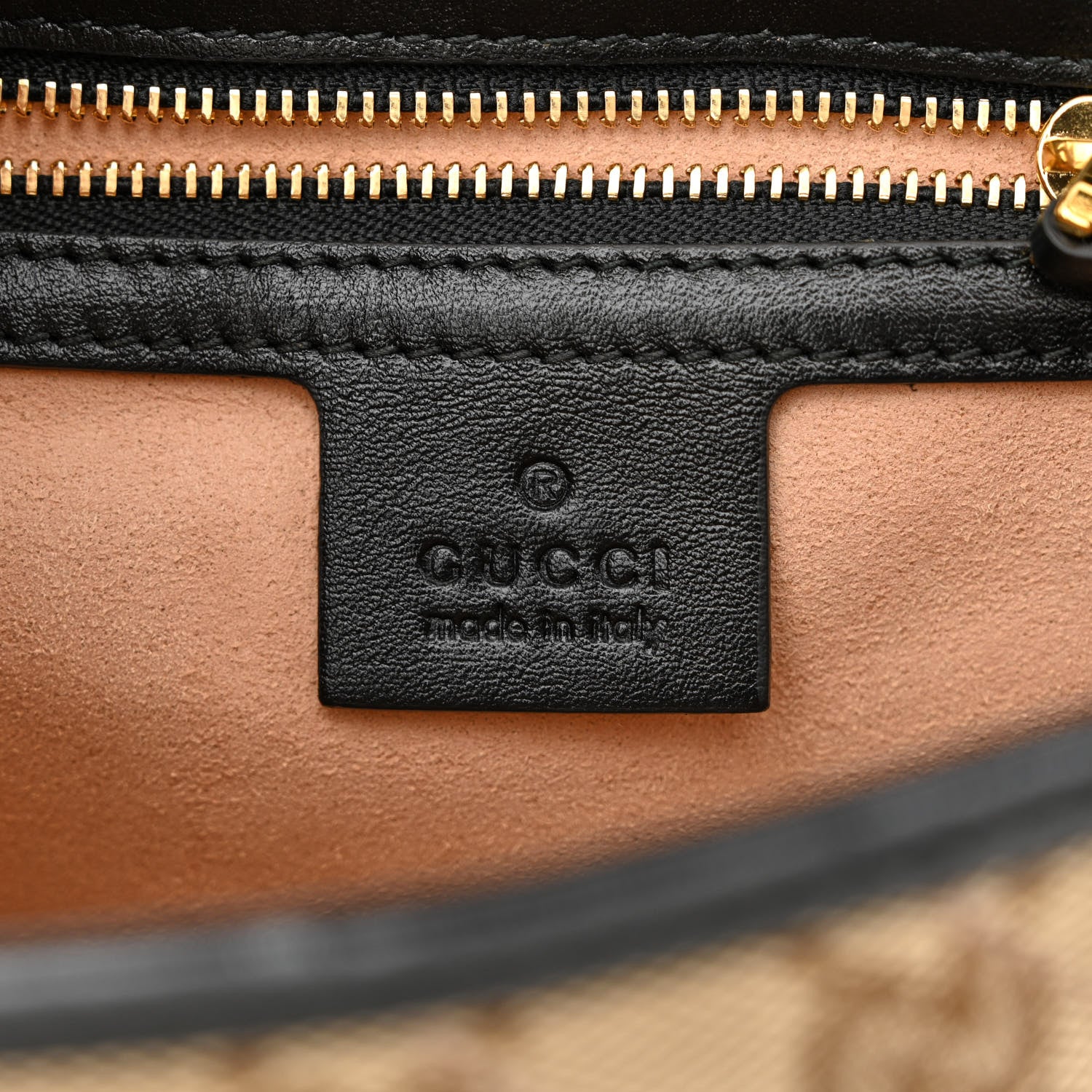 Gucci Monogram Matelasse Diagonal Small GG Marmont Shoulder Bag Beige Black 6 of 10