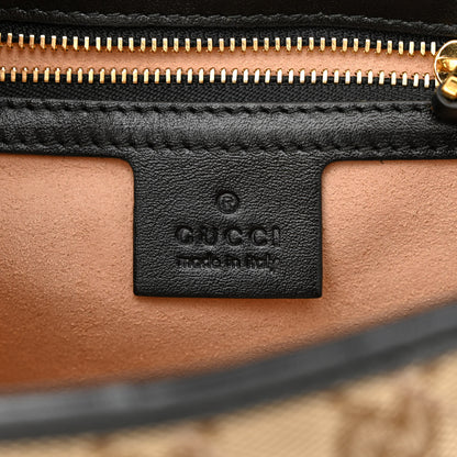 Gucci Monogram Matelasse Diagonal Small GG Marmont Shoulder Bag Beige Black 6 of 10