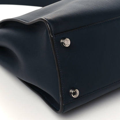 Fendi Vitello Tahiti Burro Large Peekaboo Iconic Essentially Satchel Blue Notte Grigio Perla 10 of 12