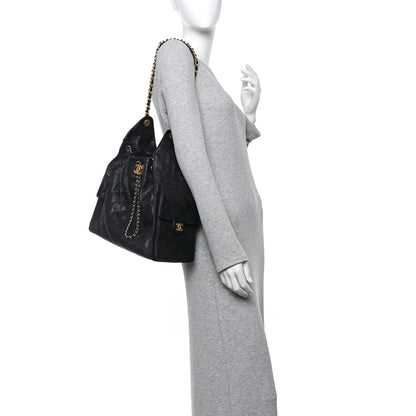 Chanel Caviar Quilted Medium Chanel 25 Handbag Black 2 of 12