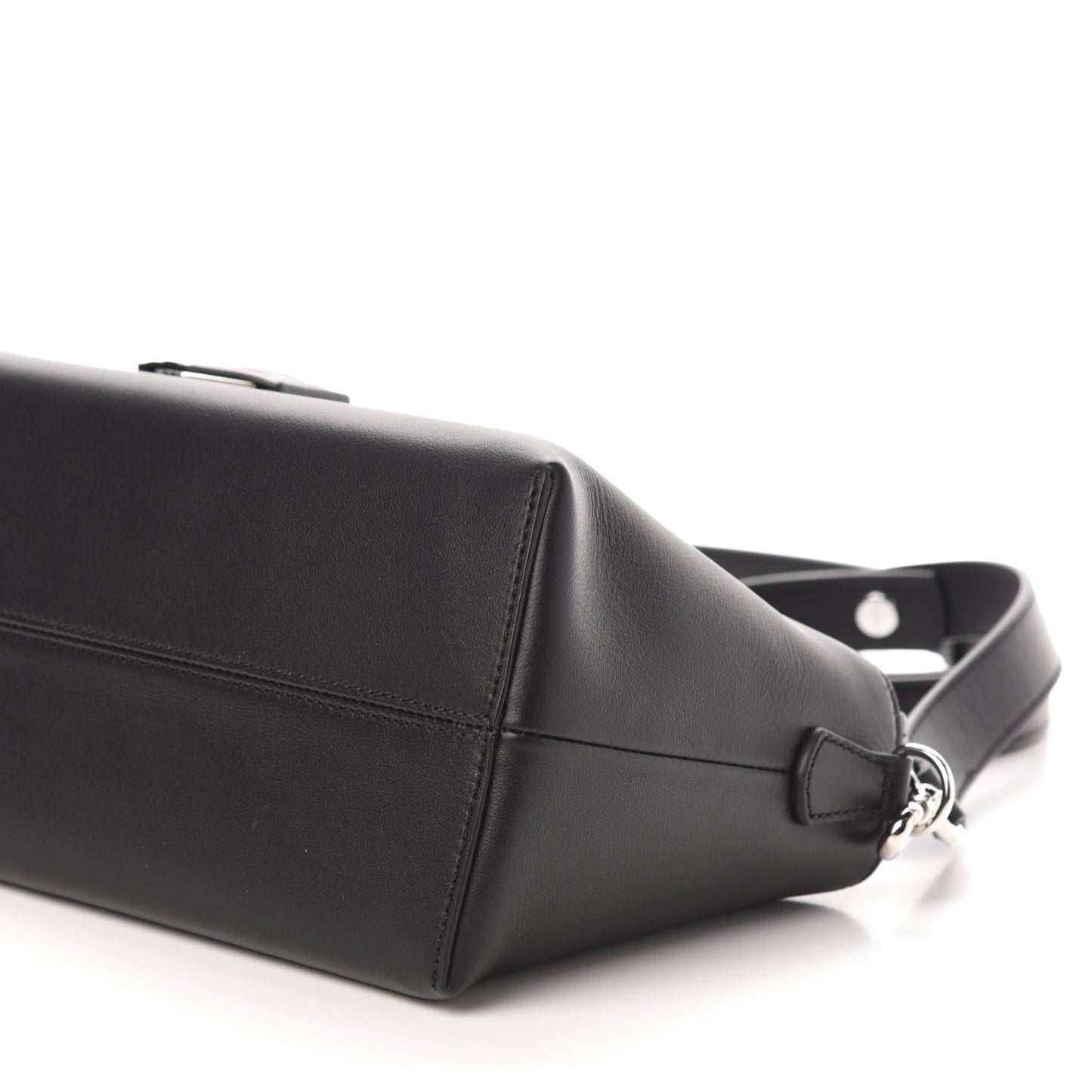 Vitello Dolce Bi-Color FF 1974 Embossed Medium By The Way Boston Bag Black Maya