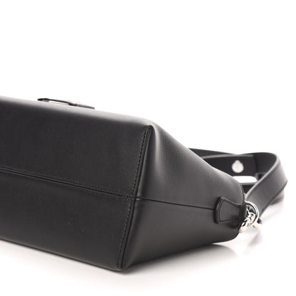 Fendi Vitello Dolce Bi-Color FF 1974 Embossed Medium By The Way Boston Bag Black Maya 9 of 10