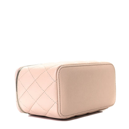 Chanel Caviar Quilted Small Vanity Case With Chain Light Beige 4 of 9