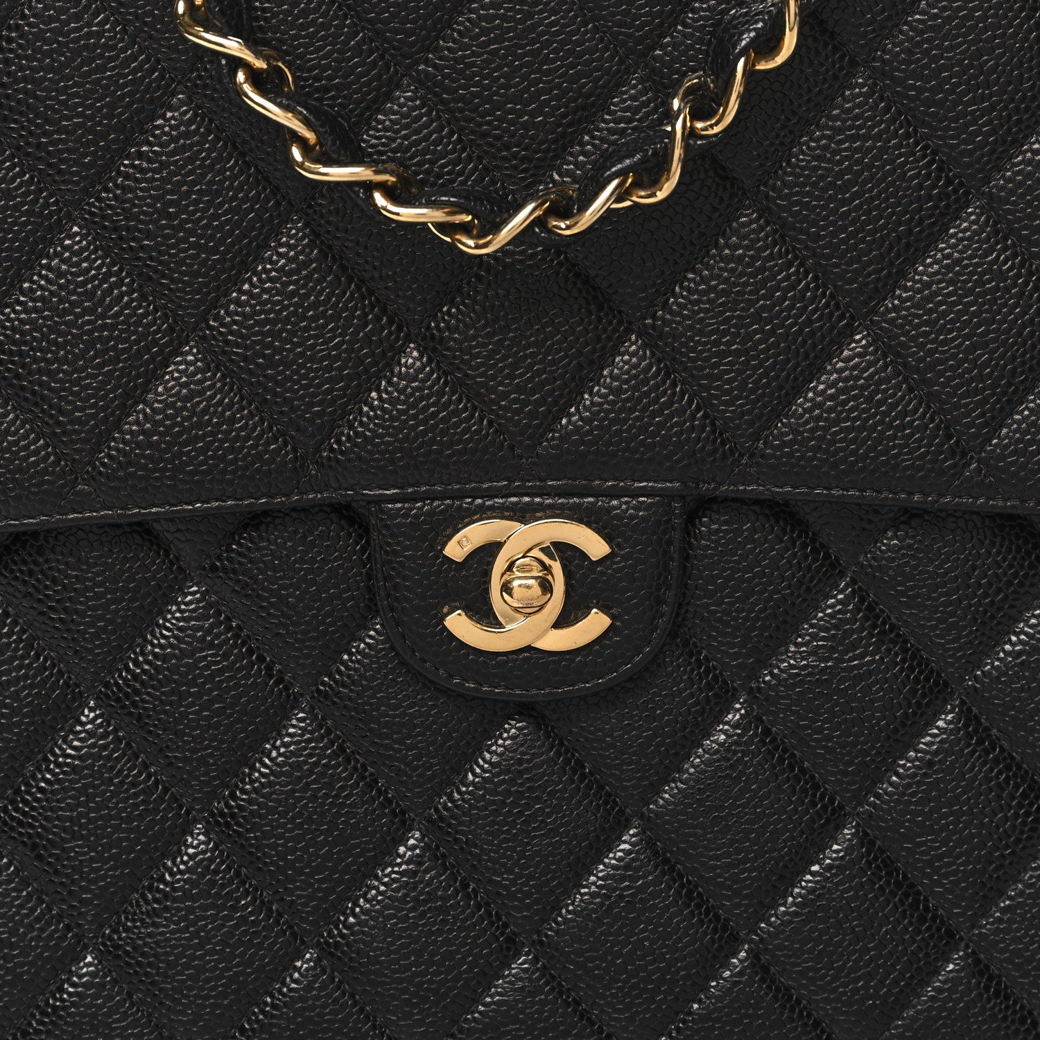 Chanel Caviar Quilted Jumbo Single Flap Black 8 of 12
