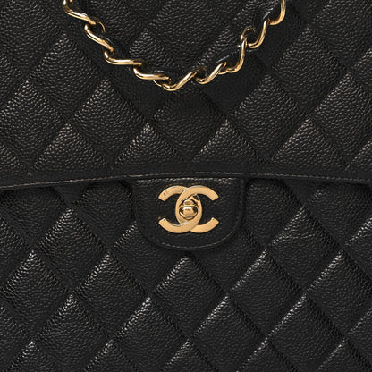 Chanel Caviar Quilted Jumbo Single Flap Black 8 of 12