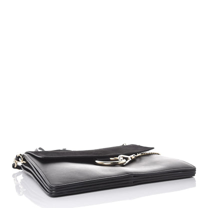 Chloe Suede Calfskin Medium Faye Shoulder Bag Black 4 of 7