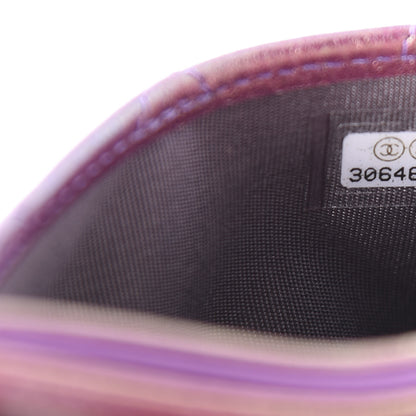 Chanel Metallic Lambskin Quilted Card Holder Purple 8 of 9