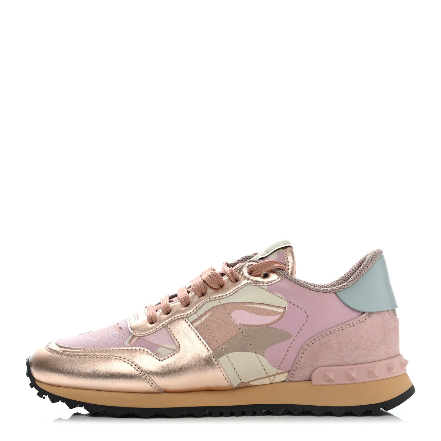 Metallic Nappa Suede Camouflage Womens Rockrunner Sneakers 39 Multicolor