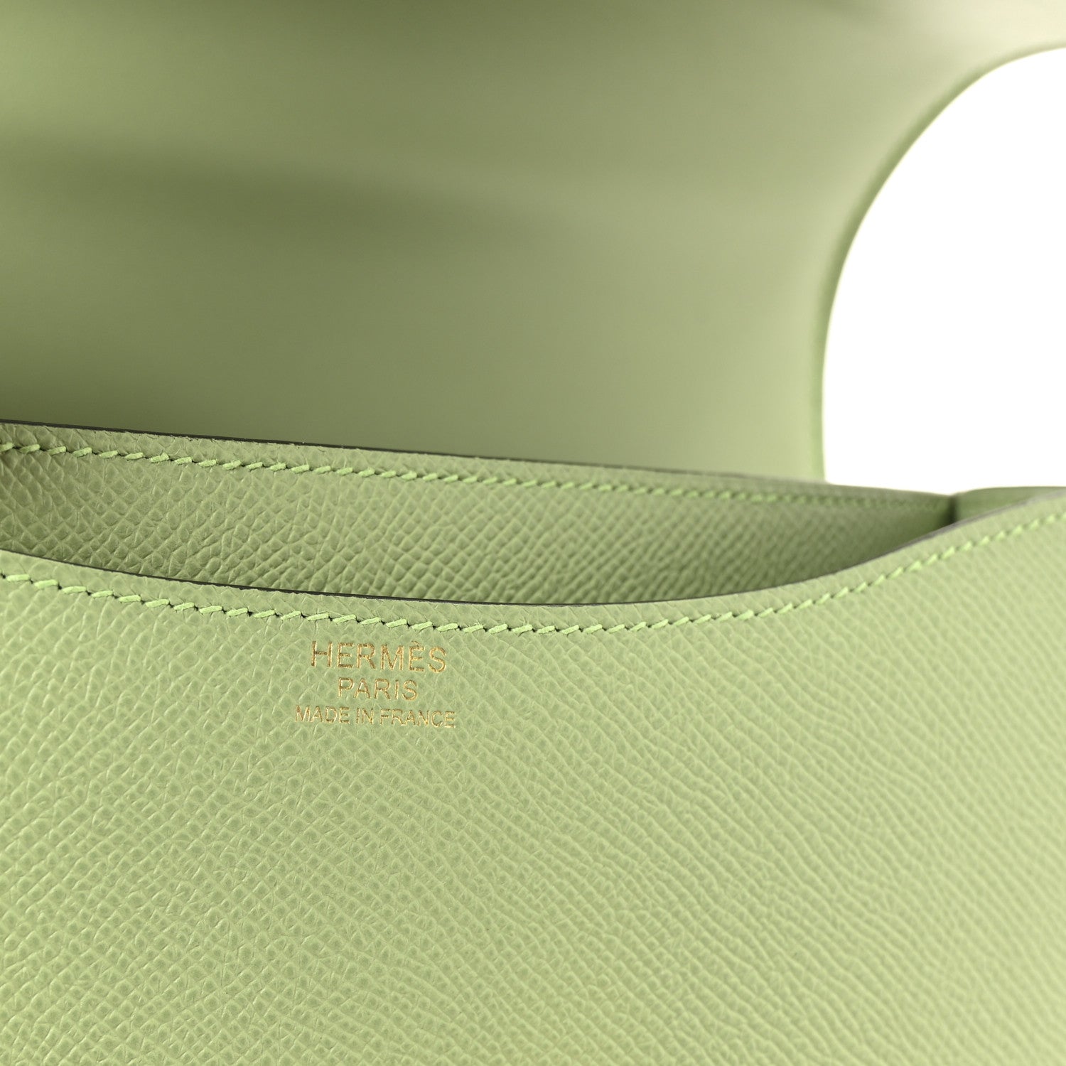 Hermes Epsom Constance 24 Vert Criquet 6 of 11
