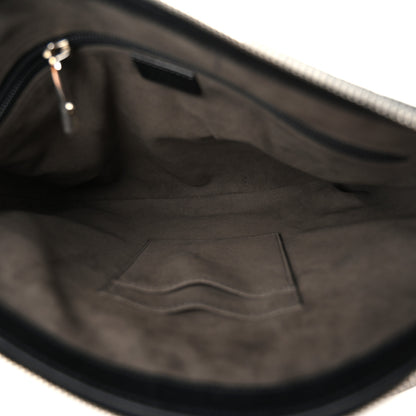 Gucci Guccissima Signature Medium Flat Messenger Bag Black 5 of 11