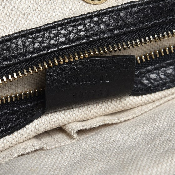 Pebbled Calfskin Medium Soho Chain Shoulder Bag Black