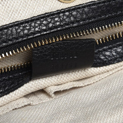 Gucci Pebbled Calfskin Medium Soho Chain Shoulder Bag Black 7 of 9