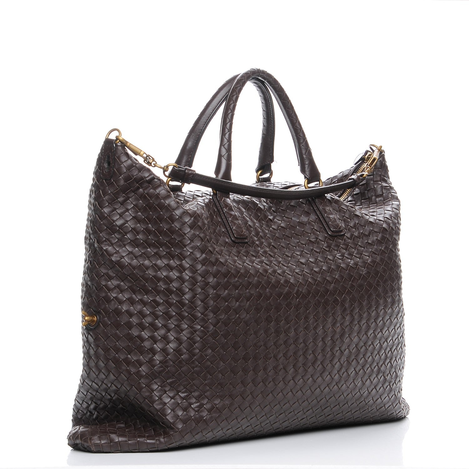 Bottega Veneta Nappa Intrecciato Maxi Convertible Tote Ebano 4 of 12