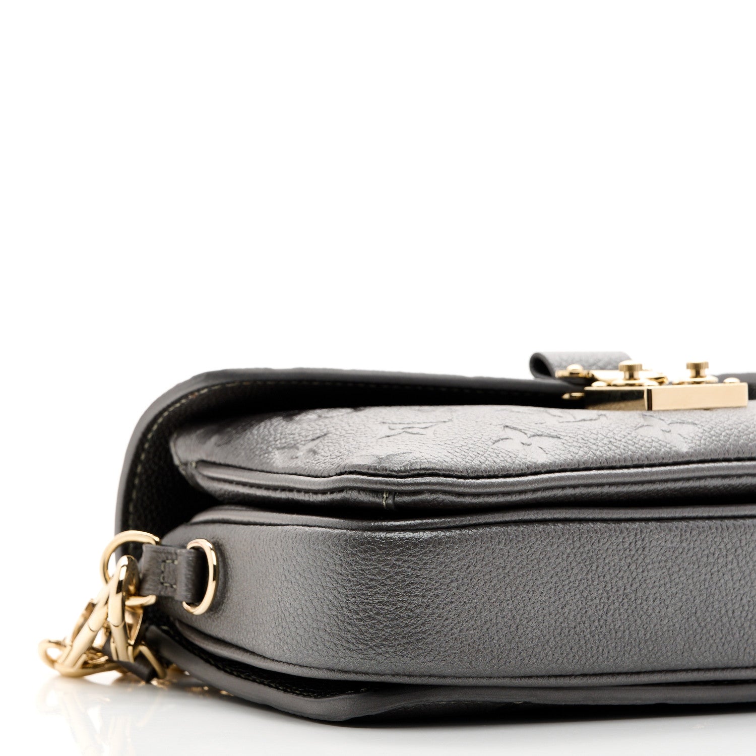 Louis Vuitton Shimmery Empreinte LV Ski Pochette Metis East West Gun Metal 8 of 9