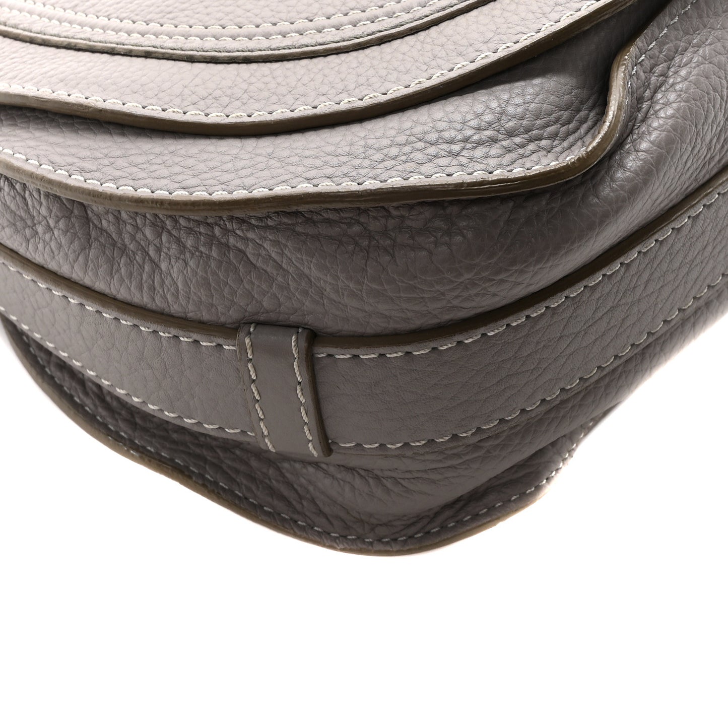 Calfskin Medium Marcie Round Crossbody Bag Cashmere Grey
