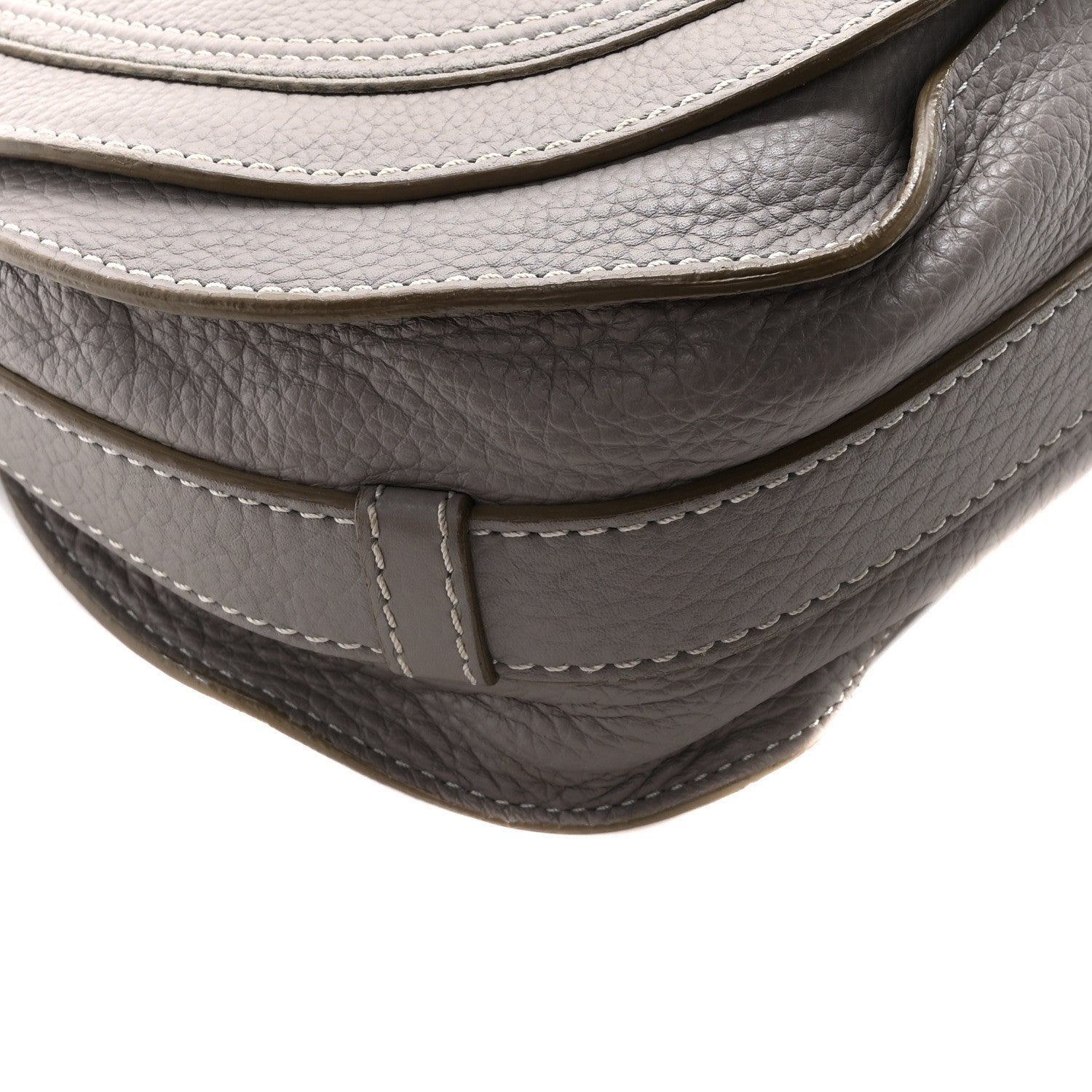 Chloe Calfskin Medium Marcie Round Crossbody Bag Cashmere Grey 8 of 9