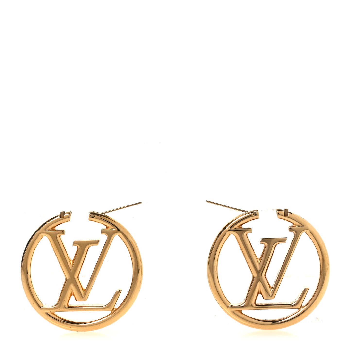 Metal Louise Hoop Earrings Gold