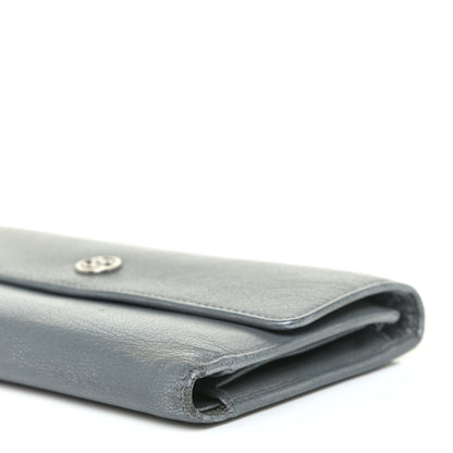 Chanel Metallic Goatskin Large Flap Wallet Silver 6 of 15