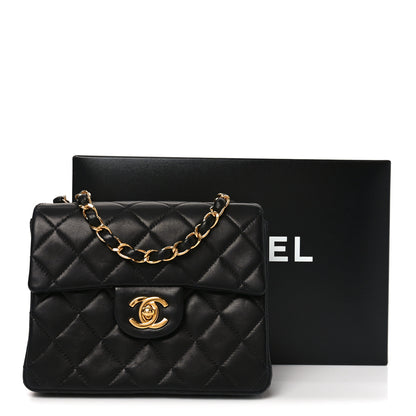 Chanel Lambskin Quilted Mini Square Flap Black 12 of 12