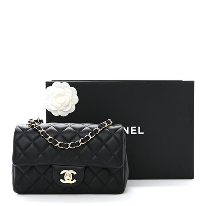 Chanel Lambskin Quilted Mini Rectangular Flap Black 13 of 13