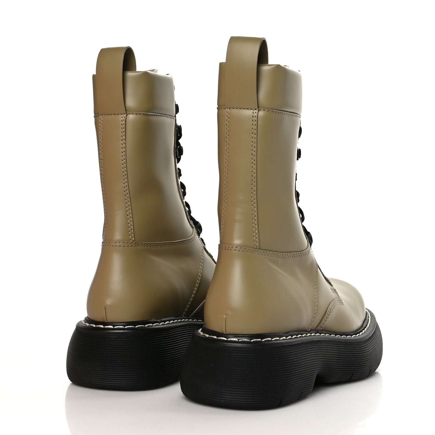 Calfskin The Swell Lace Up Boots 38.5 All Spice Black
