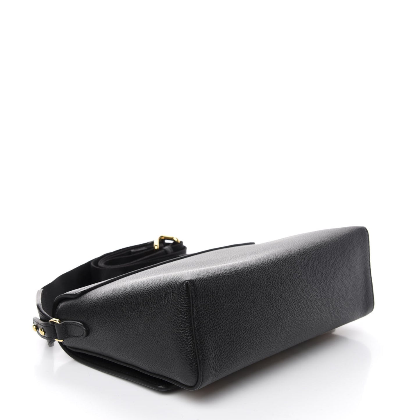 Grainy Calfskin Vintage Check Note Crossbody Bag Black