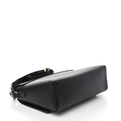 Burberry Grainy Calfskin Vintage Check Note Crossbody Bag Black 4 of 9