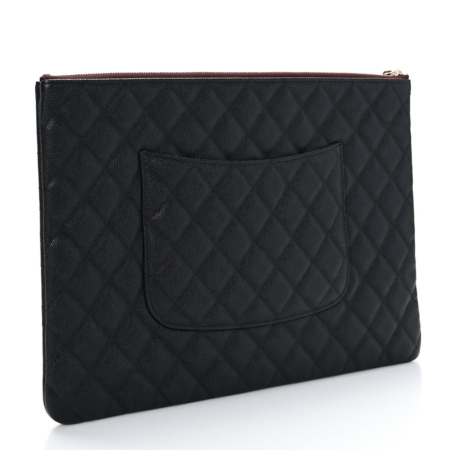 Chanel Caviar Quilted Large Cosmetic Case Black 3 of 7