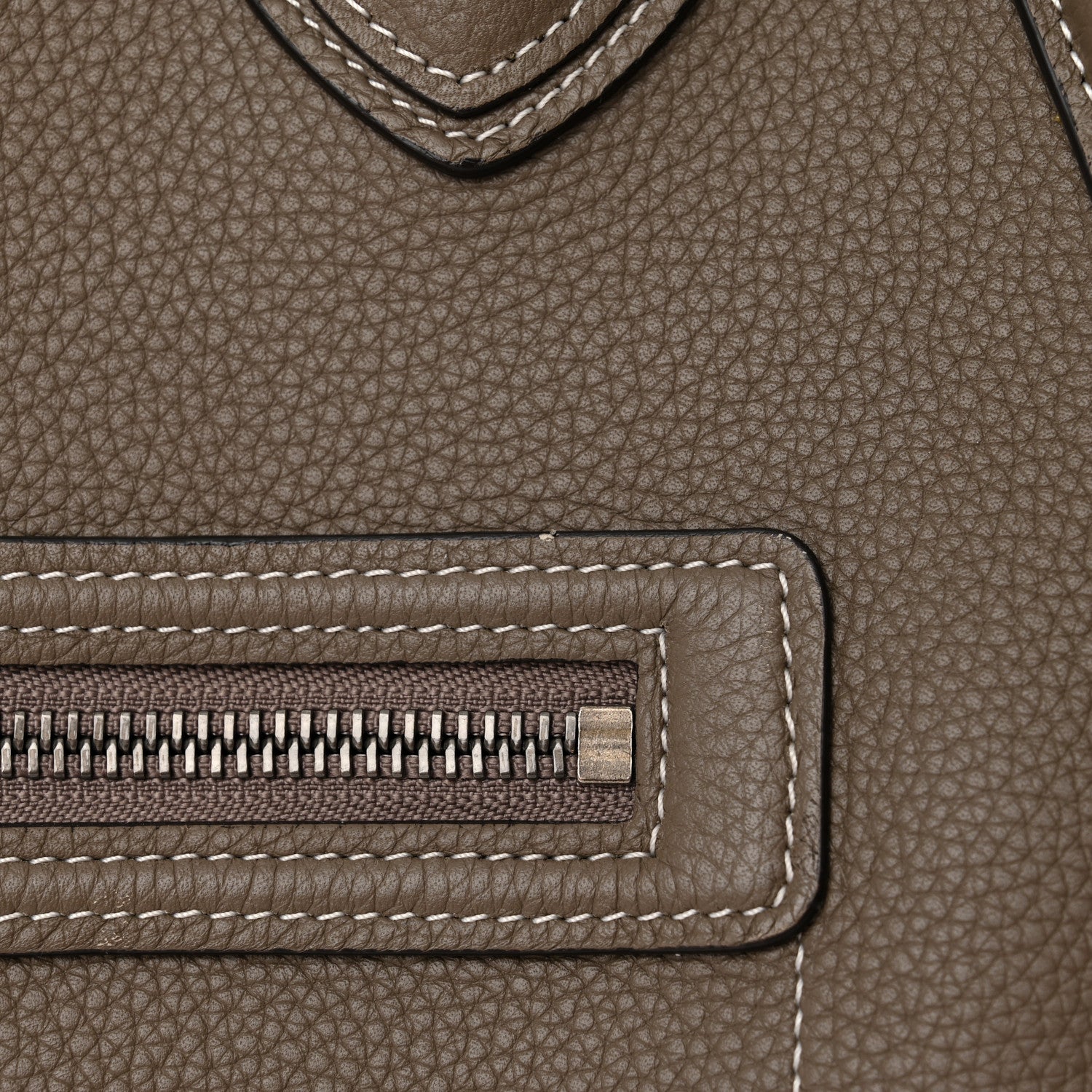 Celine Drummed Calfskin Mini Luggage Souris 12 of 12