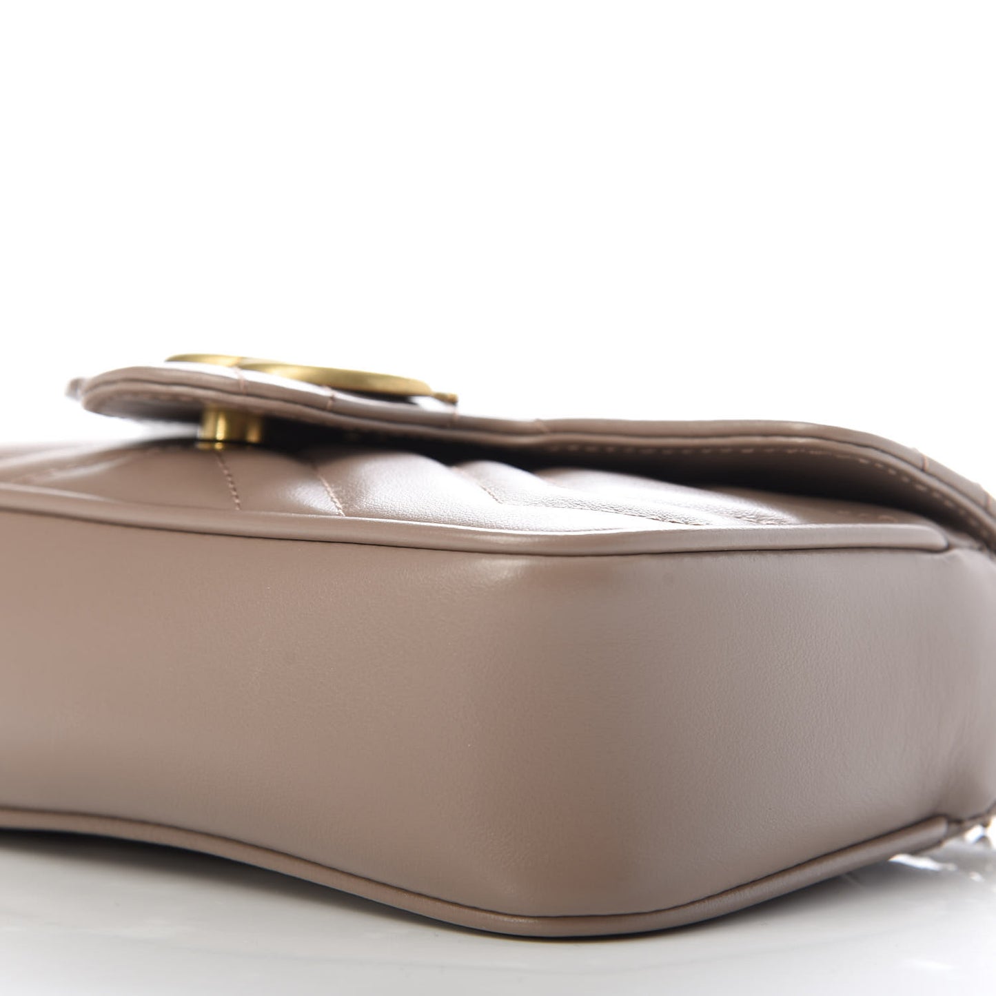 Calfskin Matelasse Super Mini GG Marmont Shoulder Bag Porcelain Rose
