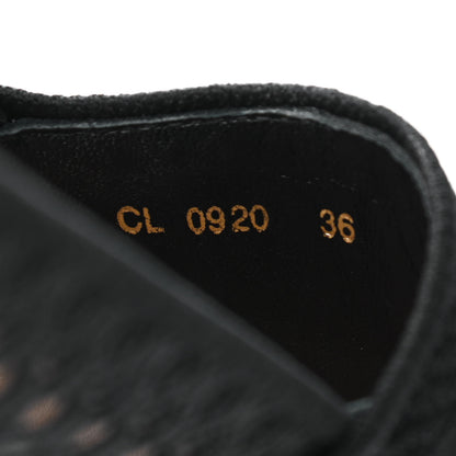 Christian Dior Canvas Embroidered Perforated Granville Espadrille 36 Black 8 of 12