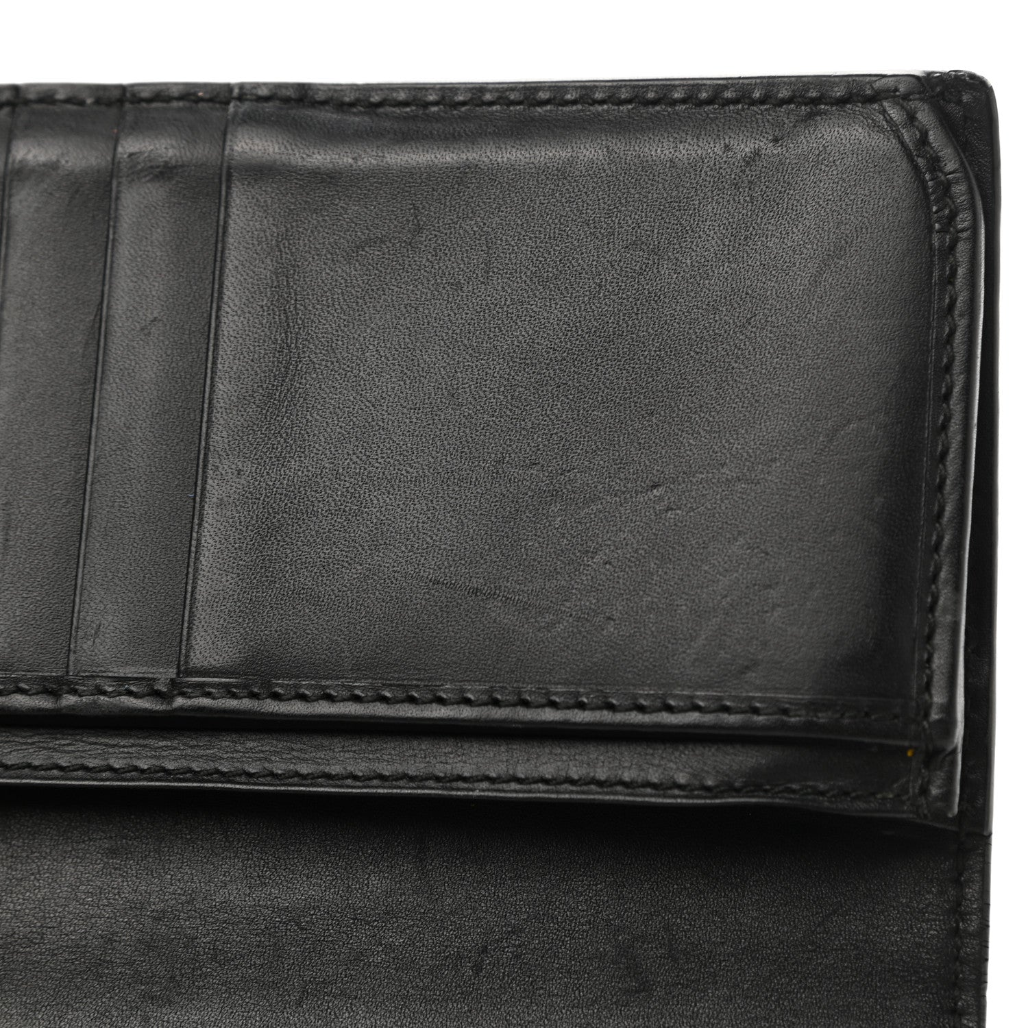 Gucci Calfskin GucciGhost Bi-Fold Long Wallet Black New Acquamarine 8 of 8