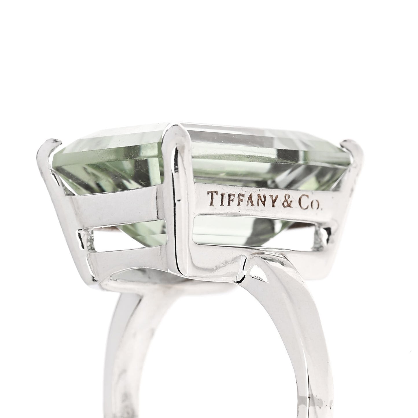 Sterling Silver Green Quartz Sparklers Cocktail Ring 47/4