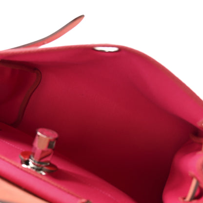 Hermes Toile Militaire Vache Hunter Laque Herbag Zip Retourne 31 PM Rose Mexico Rouge Piment 6 of 11