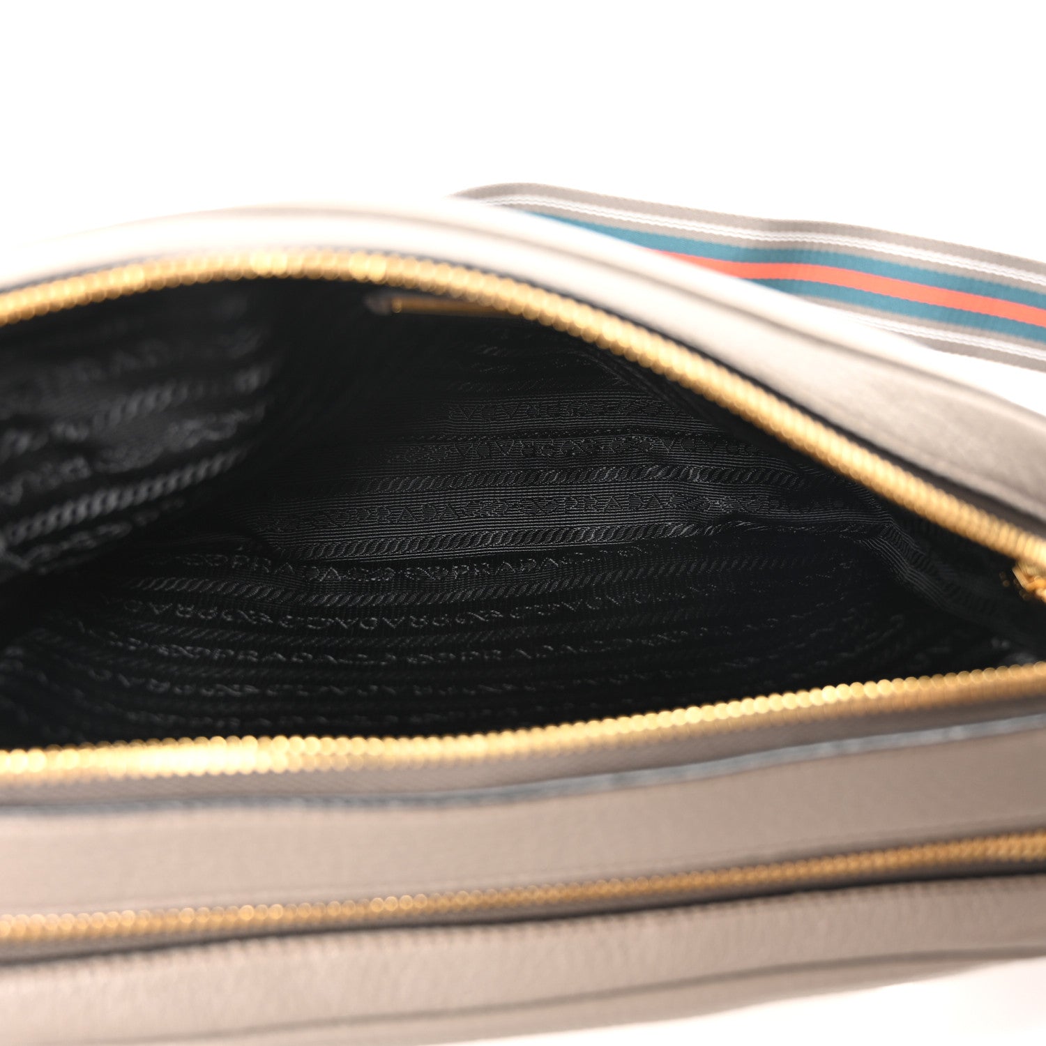 Prada Vitello Daino Medium Double Zip Shoulder Bag Argilla 5 of 9