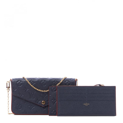 Louis Vuitton Empreinte Pochette Felicie Chain Wallet Marine Rouge 1 of 9