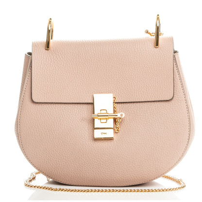 Chloe Grained Lambskin Drew Shoulder Bag Cement Pink 1 of 6
