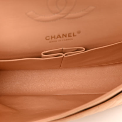 Chanel Lambskin Quilted Medium Double Flap Light Orange 6 of 13