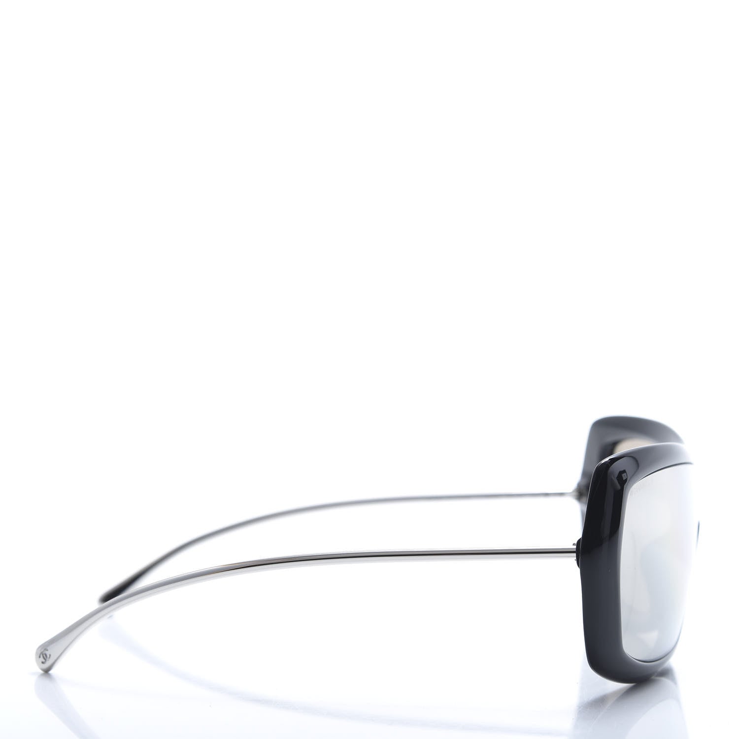 Chanel Acetate Metal Shield Sunglasses 71336 Black 3 of 8