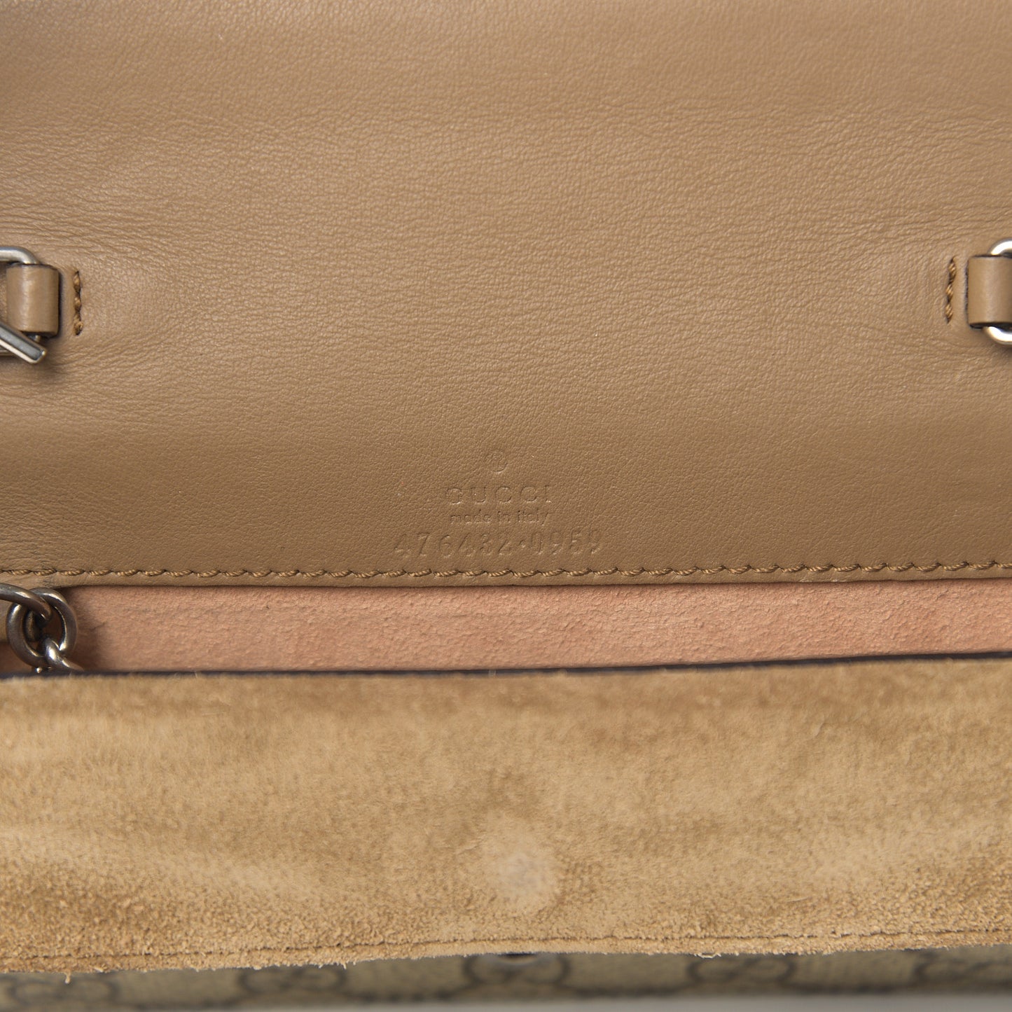 GG Supreme Monogram Super Mini Dionysus Shoulder Bag Taupe