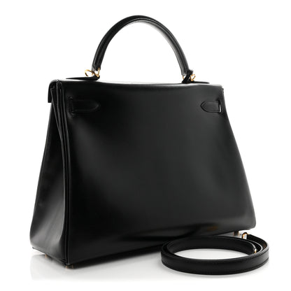 Hermes Box Kelly Retourne 32 Black 3 of 11