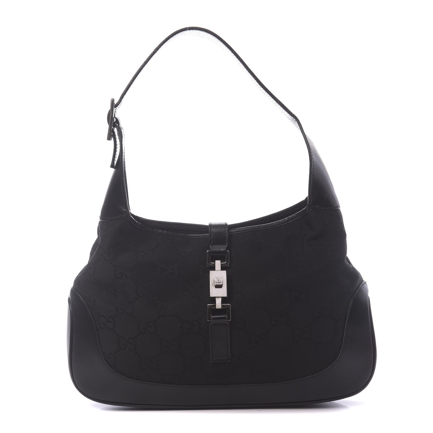 Gucci Monogram Small Jackie O Hobo Black 1 of 21