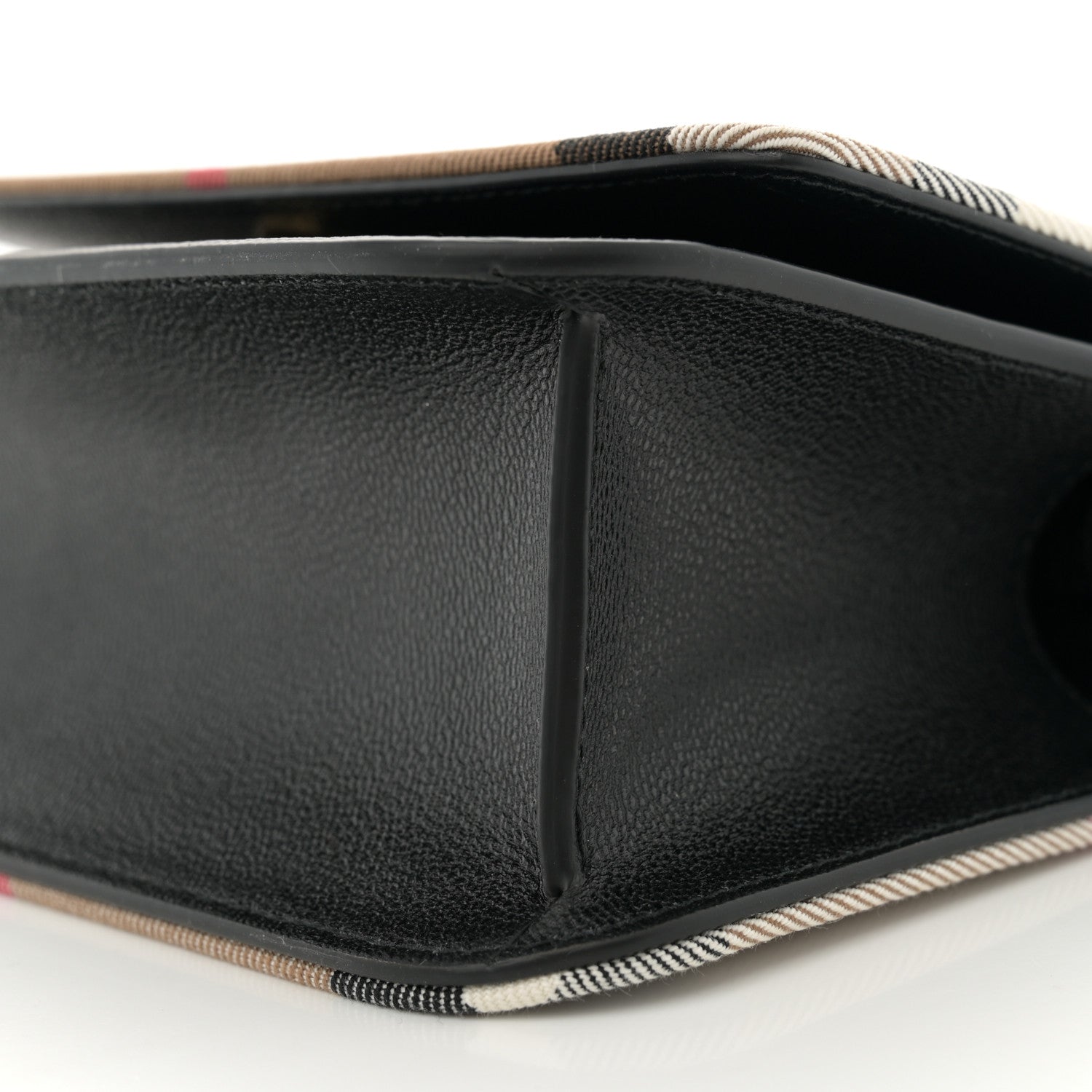 Burberry Grained Calfskin House Check Small Madison Shoulder Bag Black 9 of 9