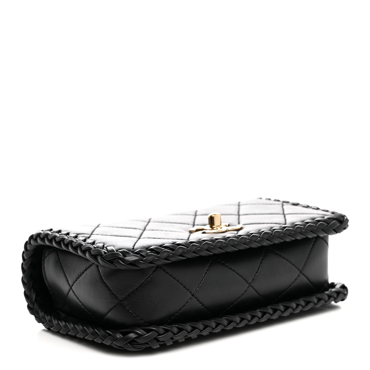 Chanel Lambskin Quilted Small Whipstitch Flap Bag Black 4 of 11