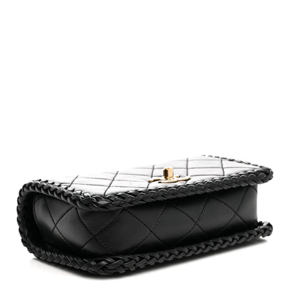 Chanel Lambskin Quilted Small Whipstitch Flap Bag Black 4 of 11