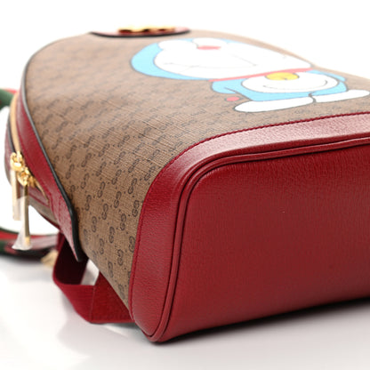 Gucci X DORAEMON Mini Vintage GG Supreme Monogram Small Dome Backpack Beige Cherry Red 9 of 10