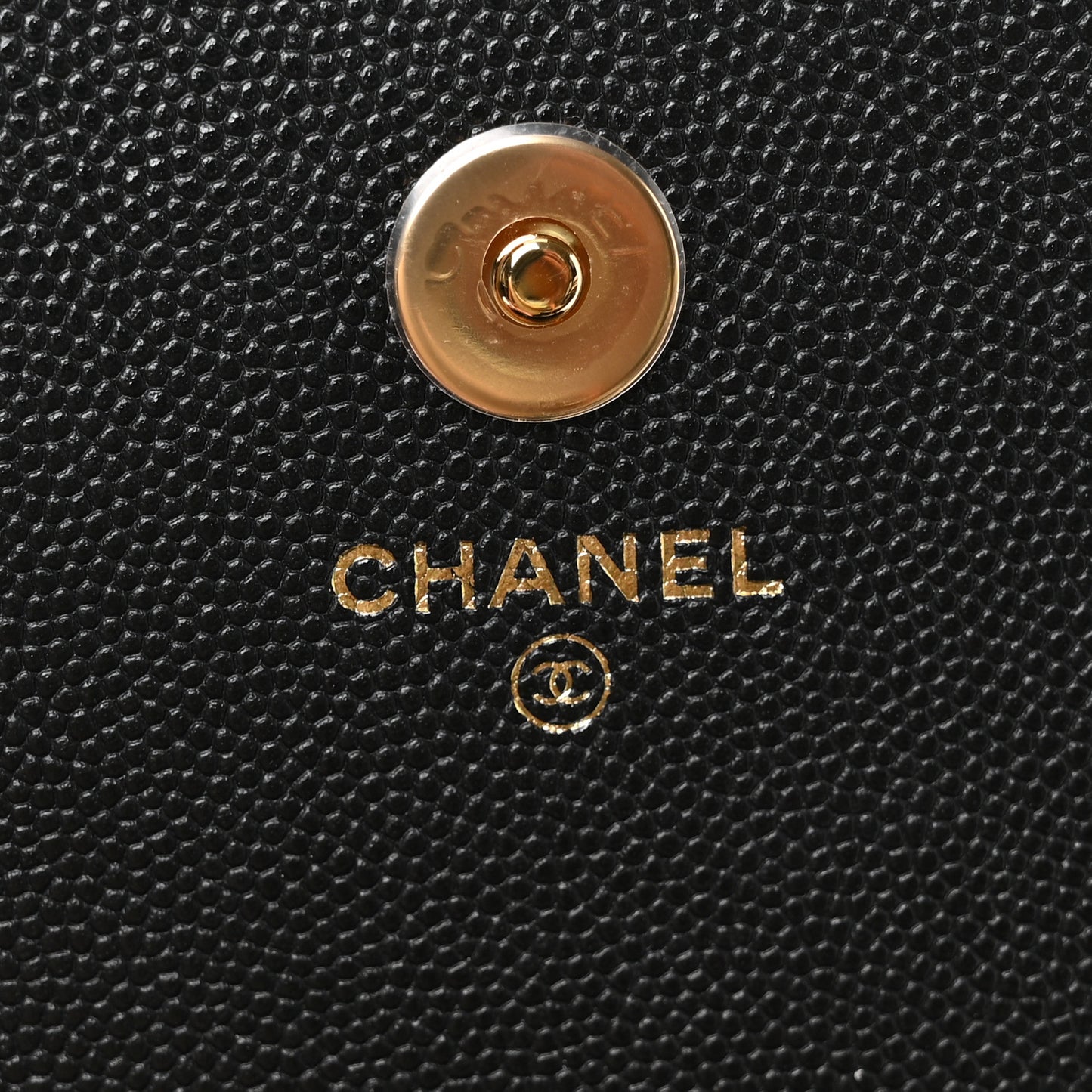 Caviar Quilted Pocket Twins Clutch With Chain  Black