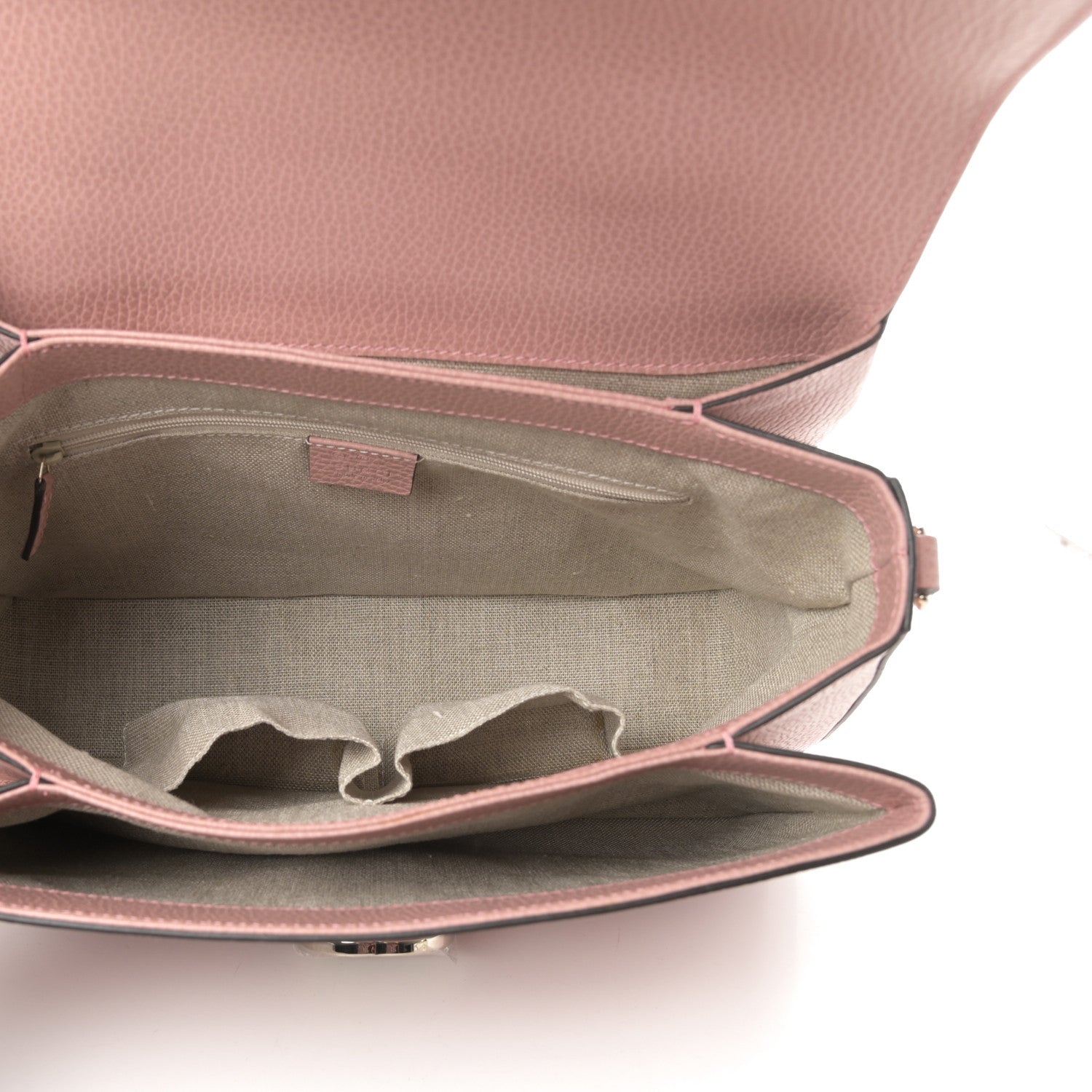 Gucci Dollar Calfskin Medium Interlocking G Top Handle Shoulder Bag Soft Pink 5 of 11