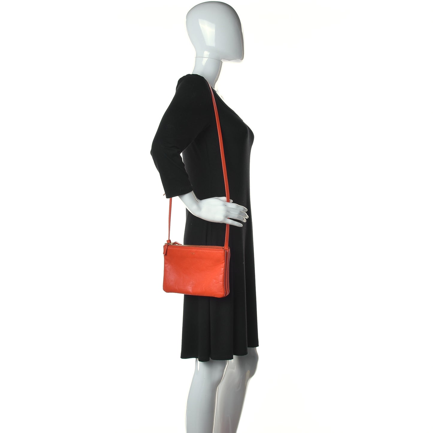 Lambskin Small Trio Crossbody Bag Light Ruby